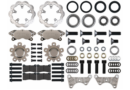 TRZ 326-2 (GM A/F/X Body) 2" Drop Billet Spindle Medium Duty 4 Piston Front Brake Kit