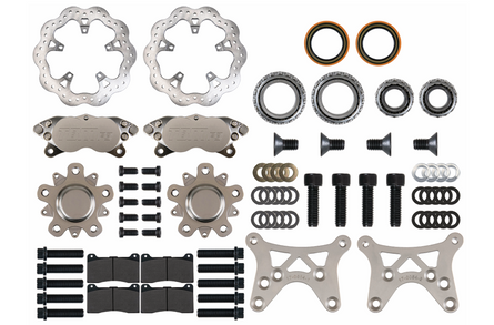 1974-78 Mustang II Spindle Medium Duty Front Drag Racing Brake Kit (F3 Caliper) (5 on 4.50")