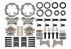 TRZ 326-MUS-21 (79-04 Mustang) 2" Drop Billet Spindle Lightweight 2 Piston Front Brake Kit (5 on 4.50 Hubs)