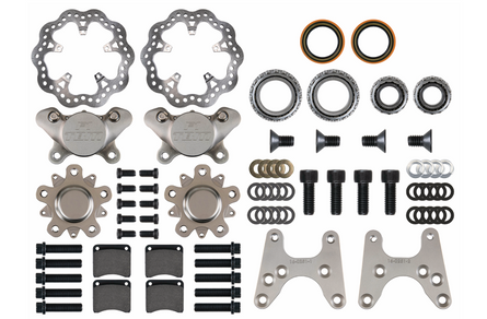 74-78 Ford Mustang II (& Pinto) Lightweight Front Drag Racing Kit (F1 Caliper) 5x4.50 Hubs 001-0269