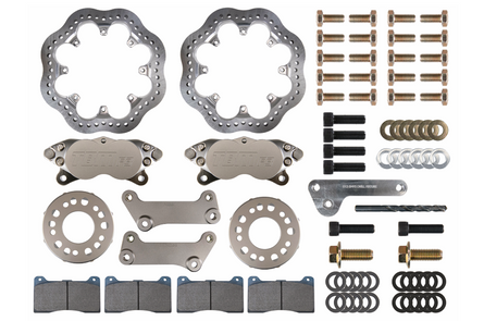 94-04 SN95 / New Edge Mustang Front Medium Duty Drag Racing Brakes (Reuses Factory Hubs) - 001-0316-1