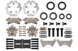 TRZ 328-MUS1 (79-93 Mustang) Stock Height Billet V8 Spindle Medium Duty 4 Piston Front Brake Kit (5 on 4.50 Hubs)