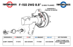 2015-25 F-150 2WD/4WD XS3 Rear Extreme Street Brake Kit 6 lug (Stock Axle Housing End)