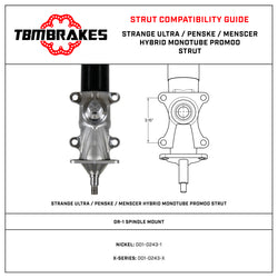 Strange Ultra Strut (Spindle Mount Wheel) Front Lightweight Drag Racing Brakes DR1 2 Piston