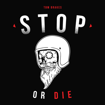 Stop or Die Skull Shirt TBM Brakes (Black) XS-4X