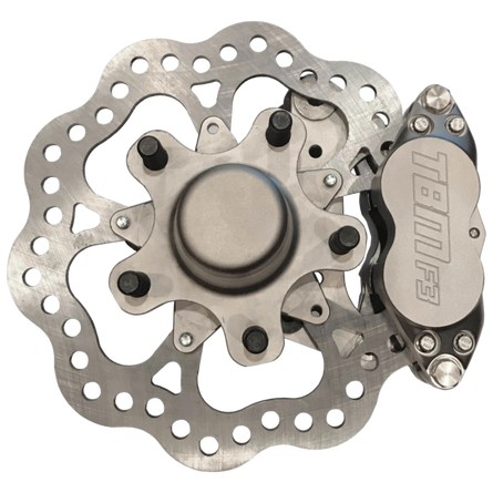 AFCO / Santhuff’s / Menscer(Mono-Twin Tube) Strut Medium Duty 4 Piston Front Brake Kit (5 on 4.50 Hub Mount)