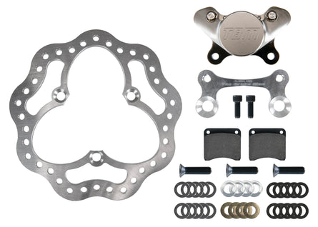 Left Front Sprint Car and Midget 10.25" Rotor Brake Kit by TBM 001-0306-2