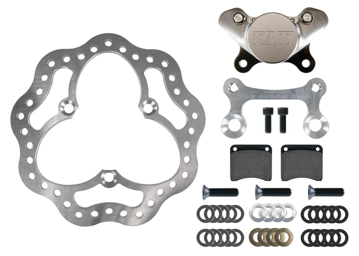 Left Front Sprint Car and Midget 10.75" Rotor Brake Kit by TBM 001030 TBM Brakes