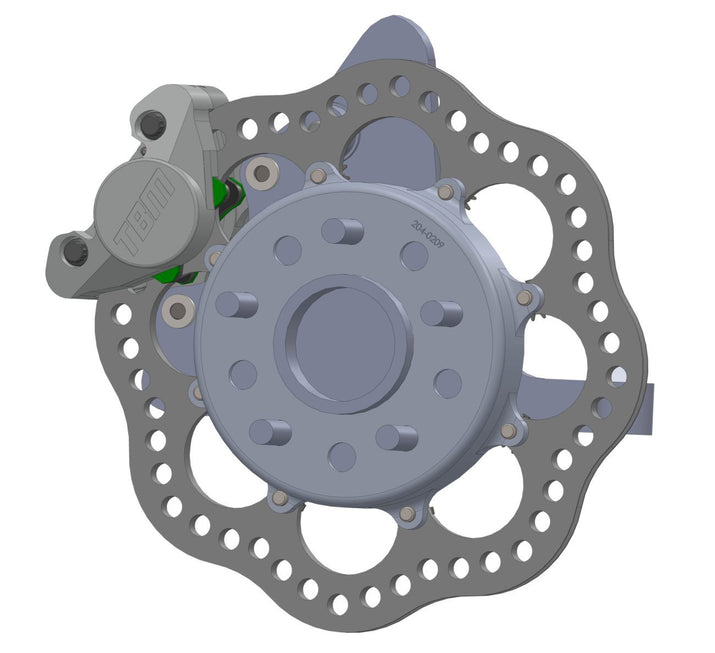 9713 Corvette C5/C6 Front Drag Racing Brakes (Reuses Factory Hubs) 00