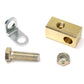 3/16" Brass Brake T-Fitting w/Mounting Hole and 90 Degree Bracket (20-10020T)